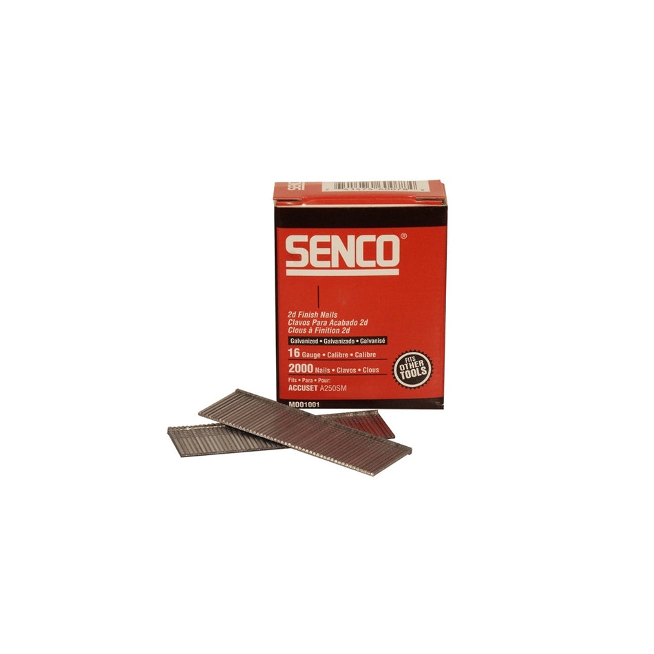 Senco Straight Brad Nails Galvanised 16G x 38mm Pack 2,000