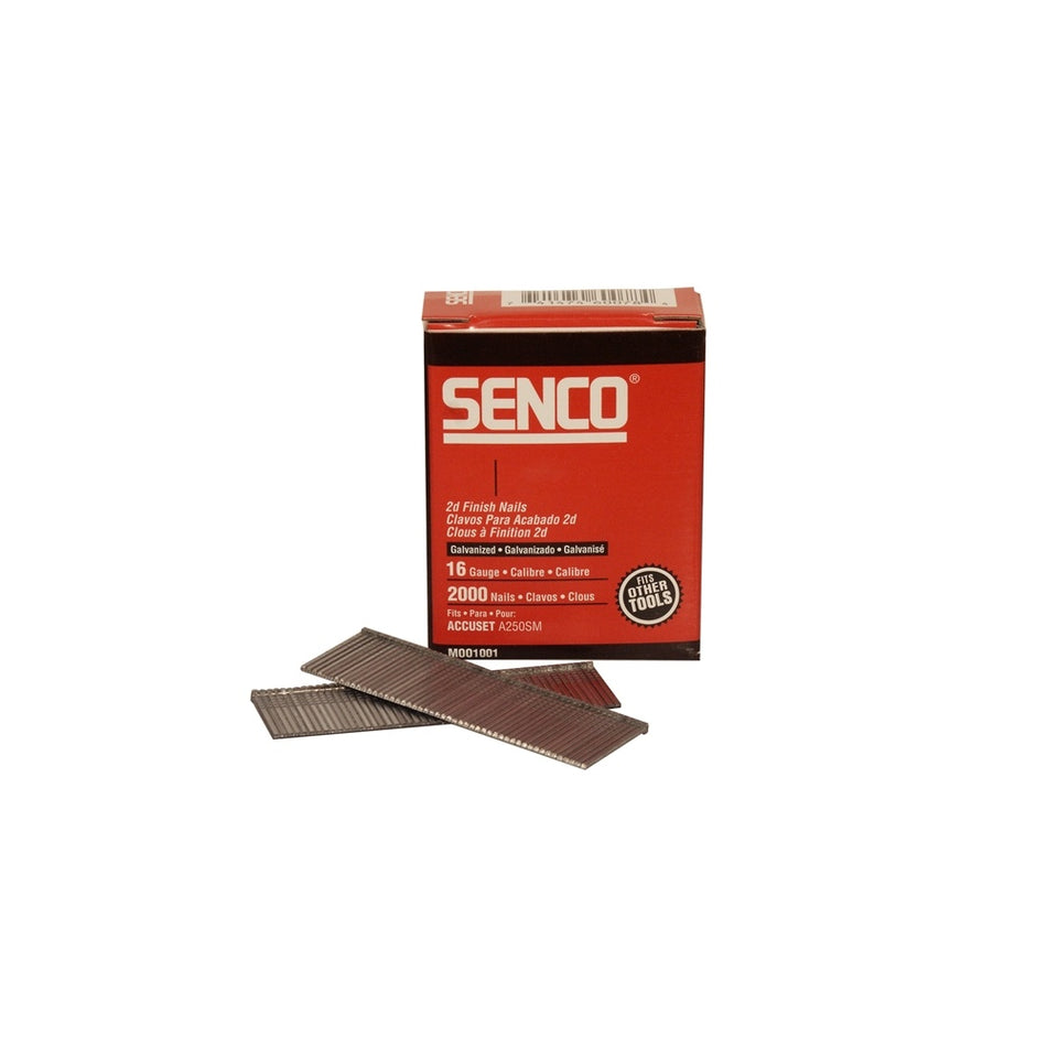 Senco Straight Brad Nails Galvanised 16G x 45mm Pack 2,000