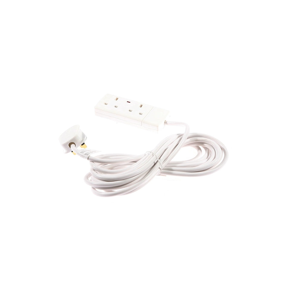 SMJ Extention Lead 240 Volt 2 Way 13A 5 Metre Neon