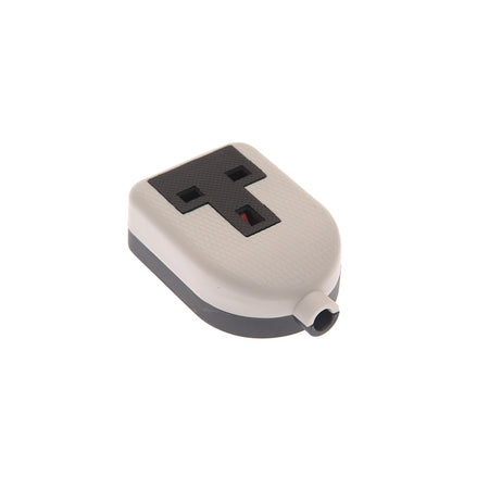 SMJ White Rubber Trailing Socket 1 Gang