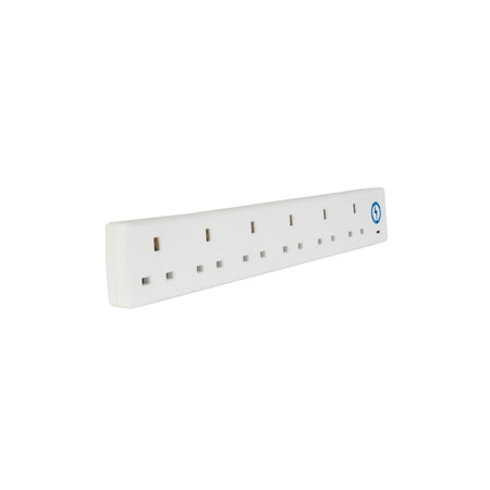 SMJ Extension Lead 240 Volt 6 Way 13A Surge Protection 2 Metre