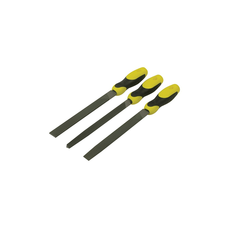 Stanley Tools File Set 3 Piece Flat , 1/2 Round, 3 Square 200mm (8in)