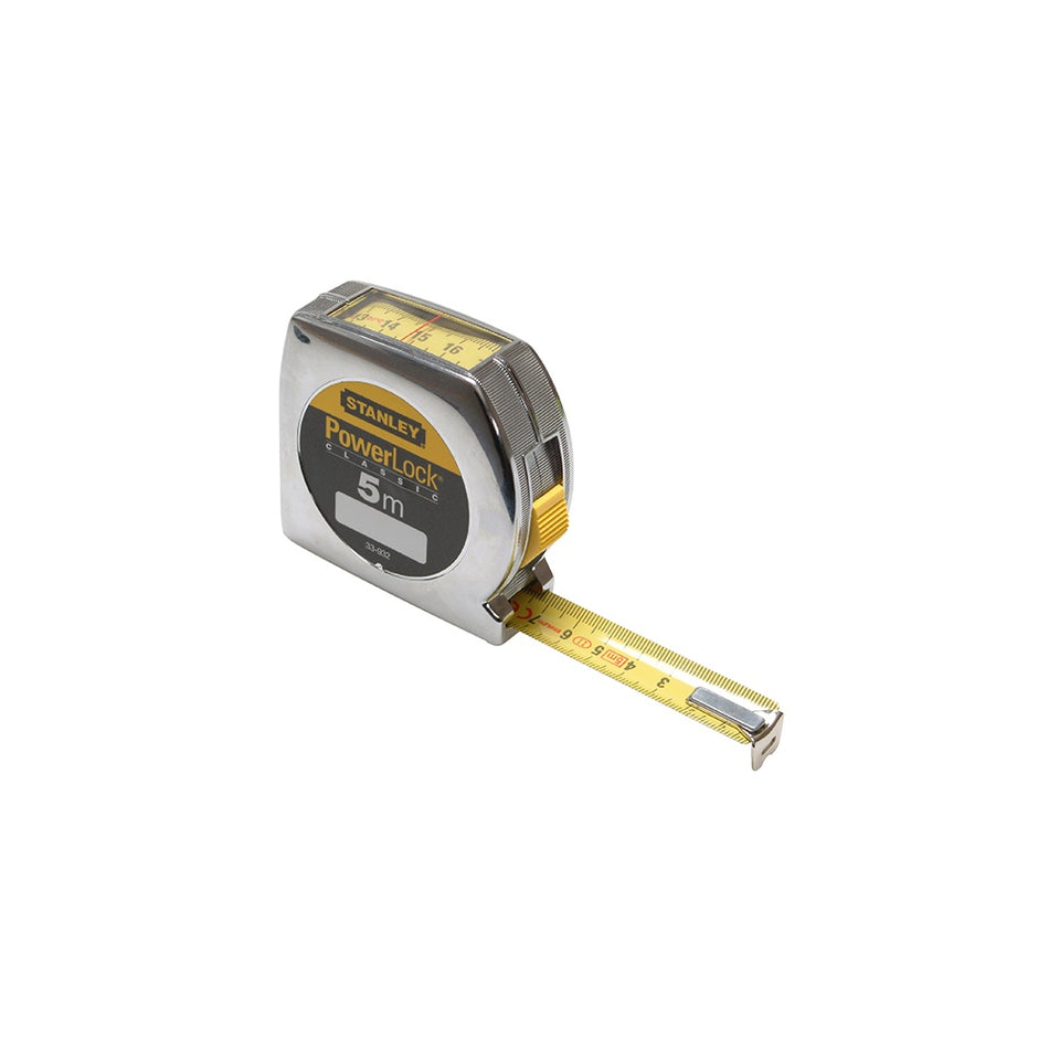 Stanley Tools Powerlock Tape 5m (Width 19mm) Top Reader