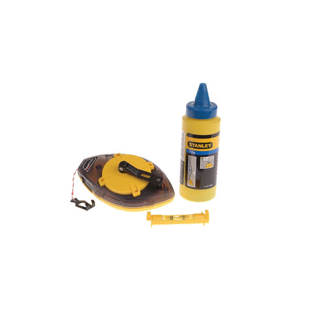 Stanley Tools Power Winder Chalk Line 30 Metre , Chalk & Level