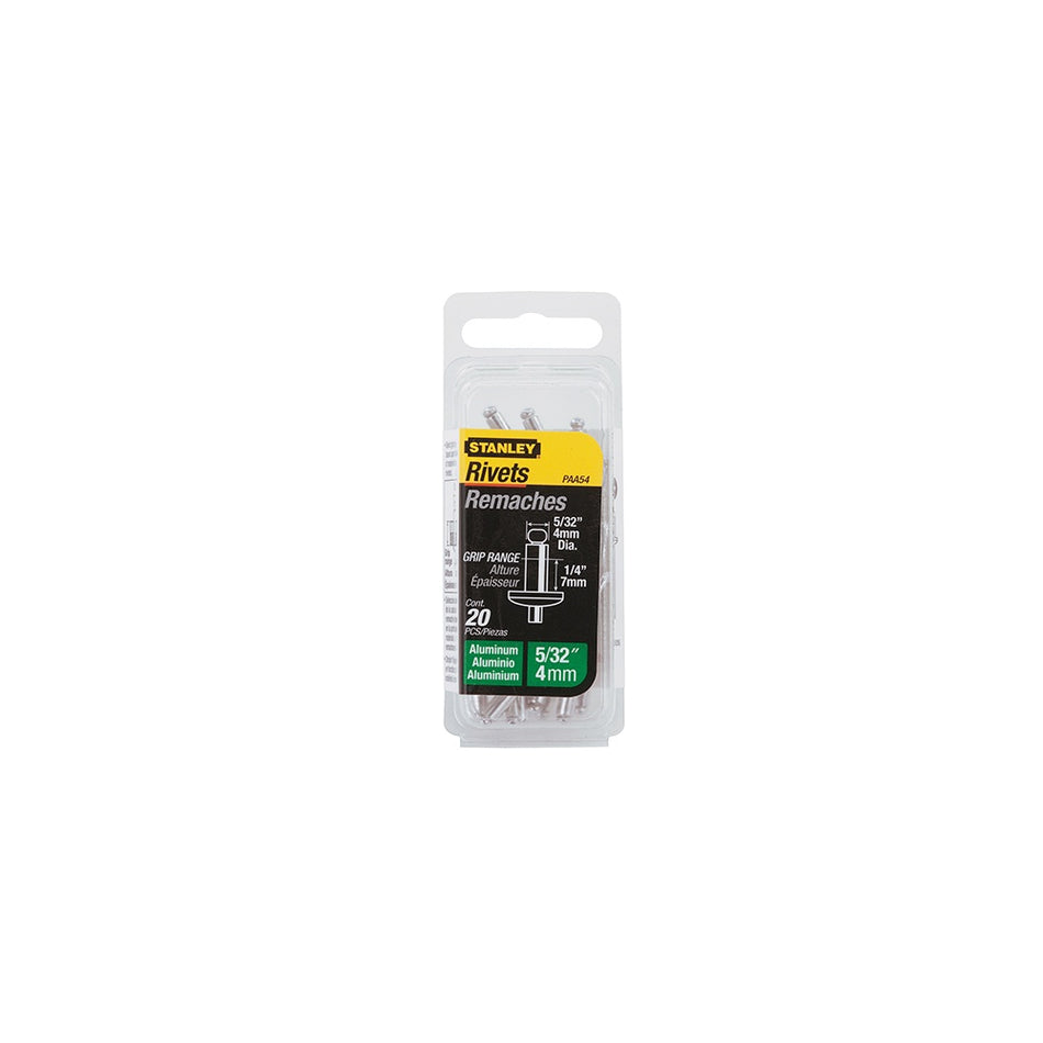 Stanley Tools 1-PAA54 Aluminium Rivets Medium 4mm (20)