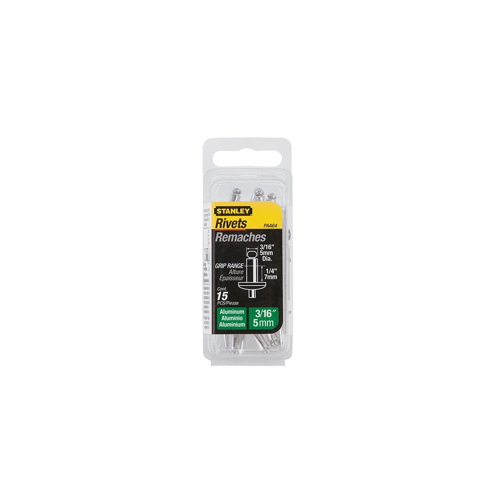 Stanley Tools 1-PAA64 Aluminium Rivets Medium 5mm (15)