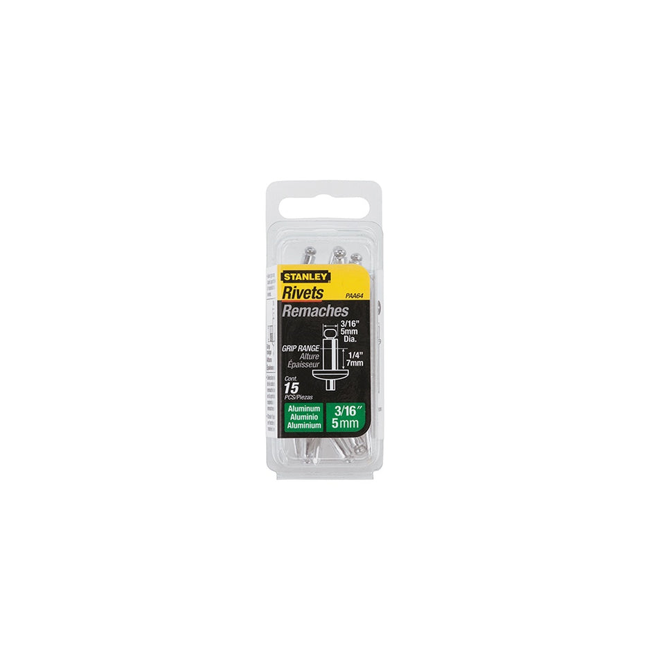 Stanley Tools 1-PAA64 Aluminium Rivets Medium 5mm (15)