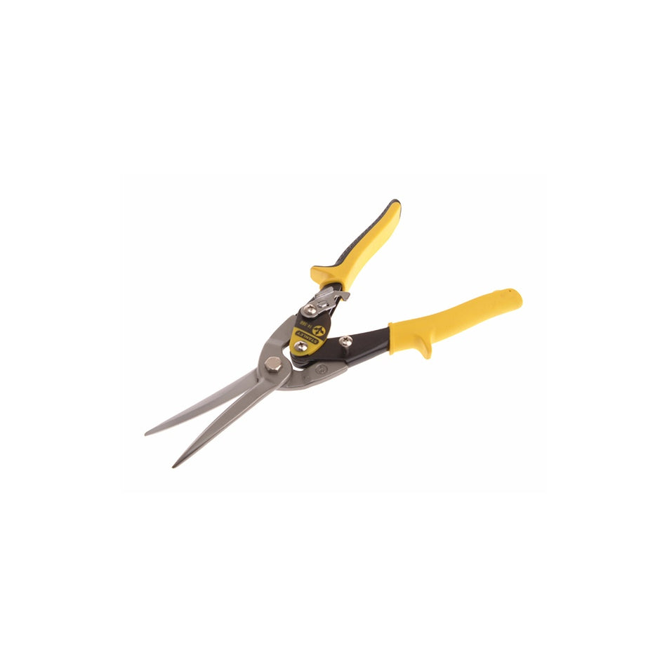 Stanley Tools Yellow Long Aviation Snip Straight Cut 250mm