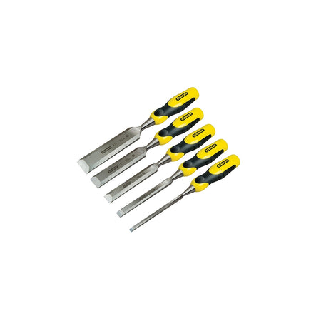 Stanley Tools Dynagrip Bevel Edge Chisel with Strike Cap Set of 5: 6, 12, 18, 25 & 32mm