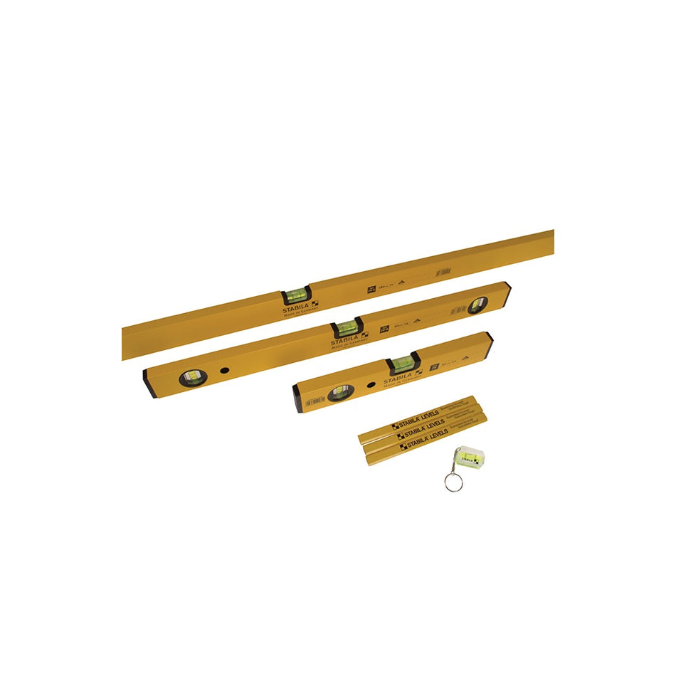 Stabila 70-2 Double Plumb Spirit Level Pack 30cm, 60cm & 180cm