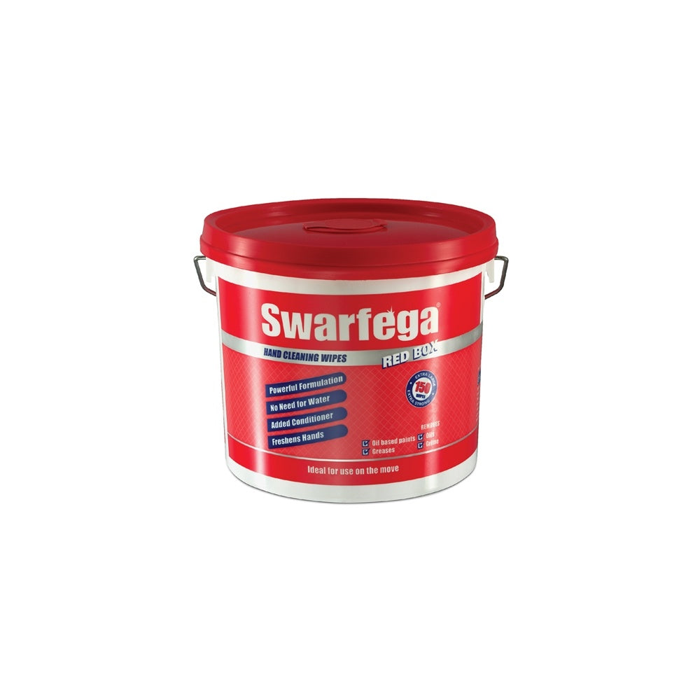 Swarfega Red Box Heavy-Duty Trade Hand Wipes (150)
