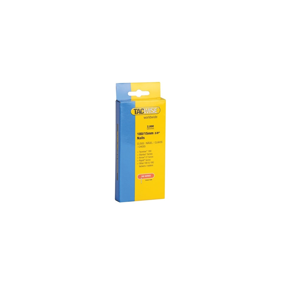 Tacwise 180 18 Gauge 15mm Nails Pack 2000