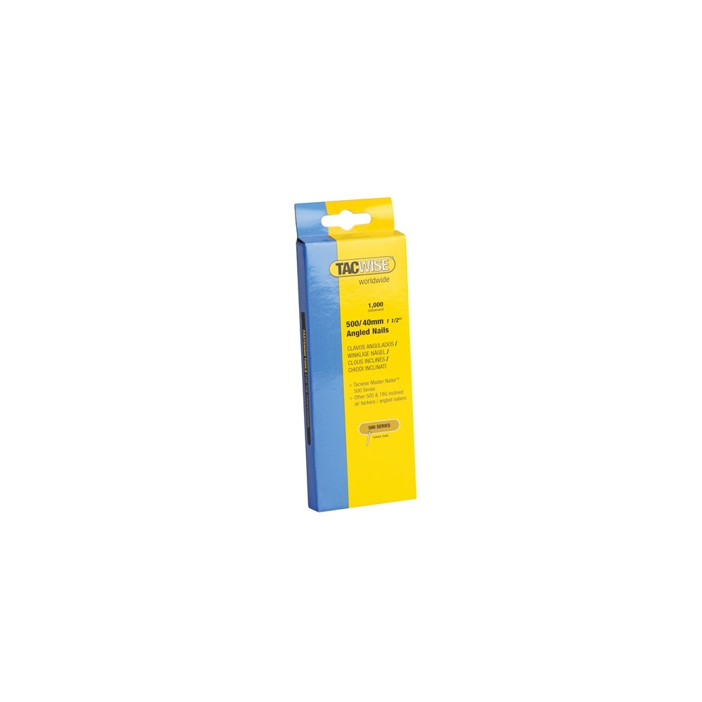 Tacwise 500 18 Gauge 40mm Angled Nails Pack 1000