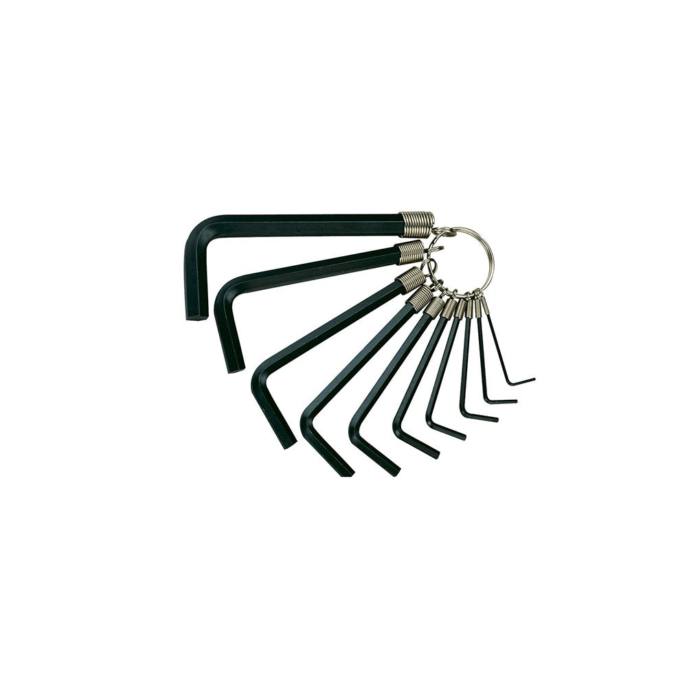 Teng Hexagon Key Set of 10 on Ring Imperial (1/16-3/8in)