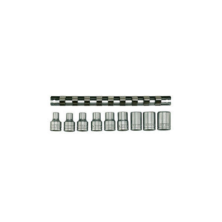 Teng M1210 Socket Clip Rail Set of 9 External Torx 1/2in Drive