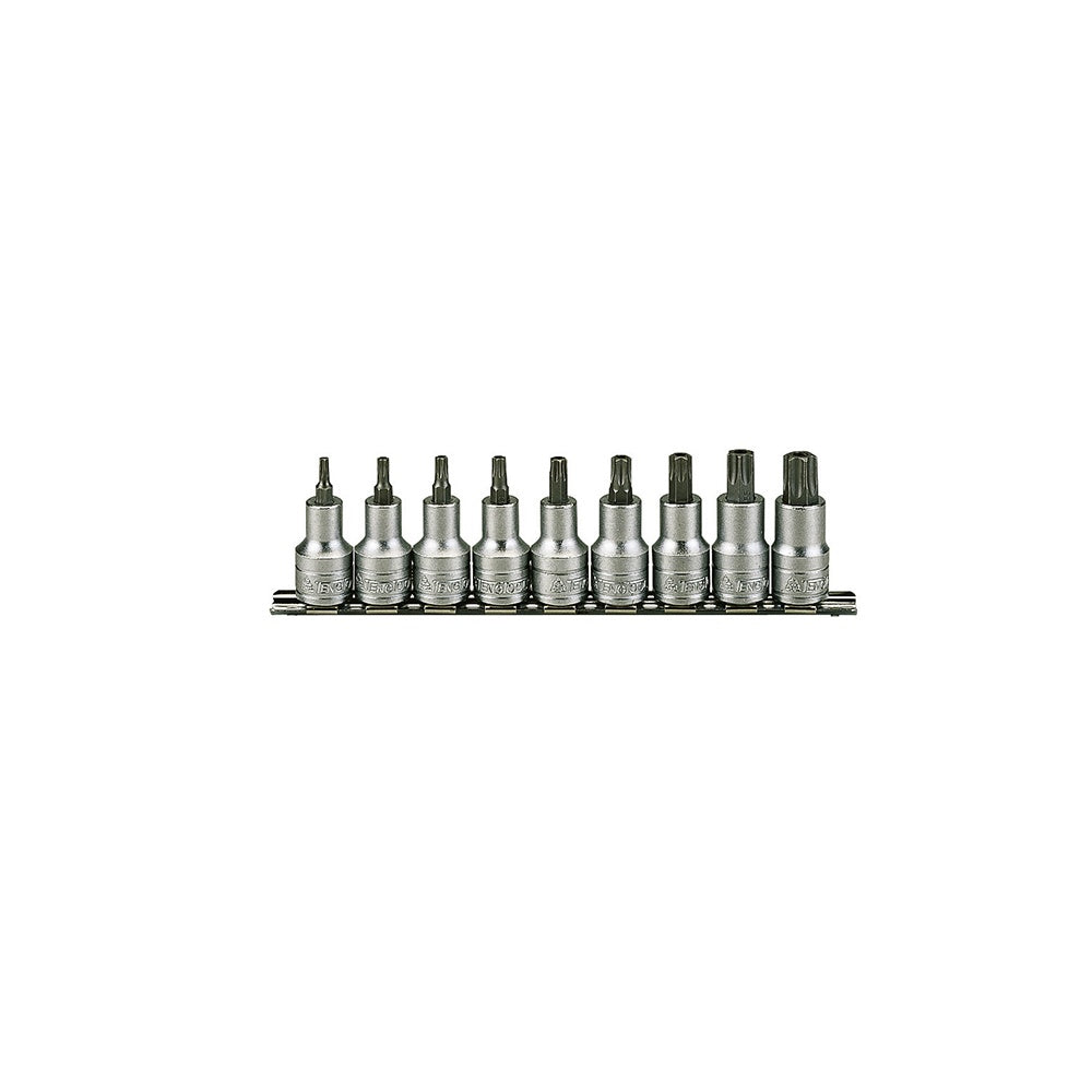 Teng M1213TX Socket Clip Rail Set of 9 Internal Torx 1/2in Drive