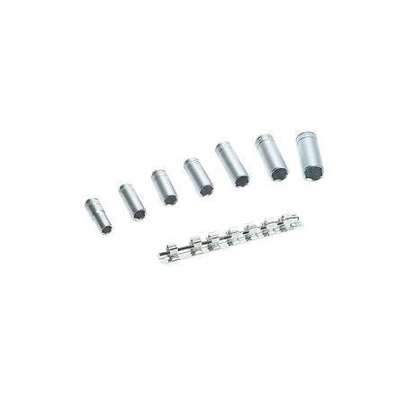 Teng M3807 Socket Clip Rail Set of 7 Metric 3/8in Drive