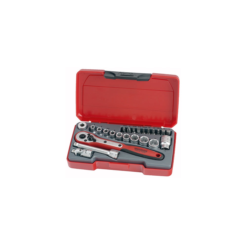 Teng T1424 Socket Set of 24 Metric 1/4in Drive
