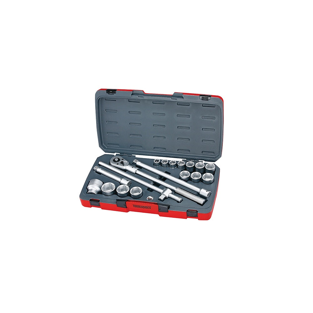 Teng T3418-6 Socket Set of 18 Metric 3/4in Drive
