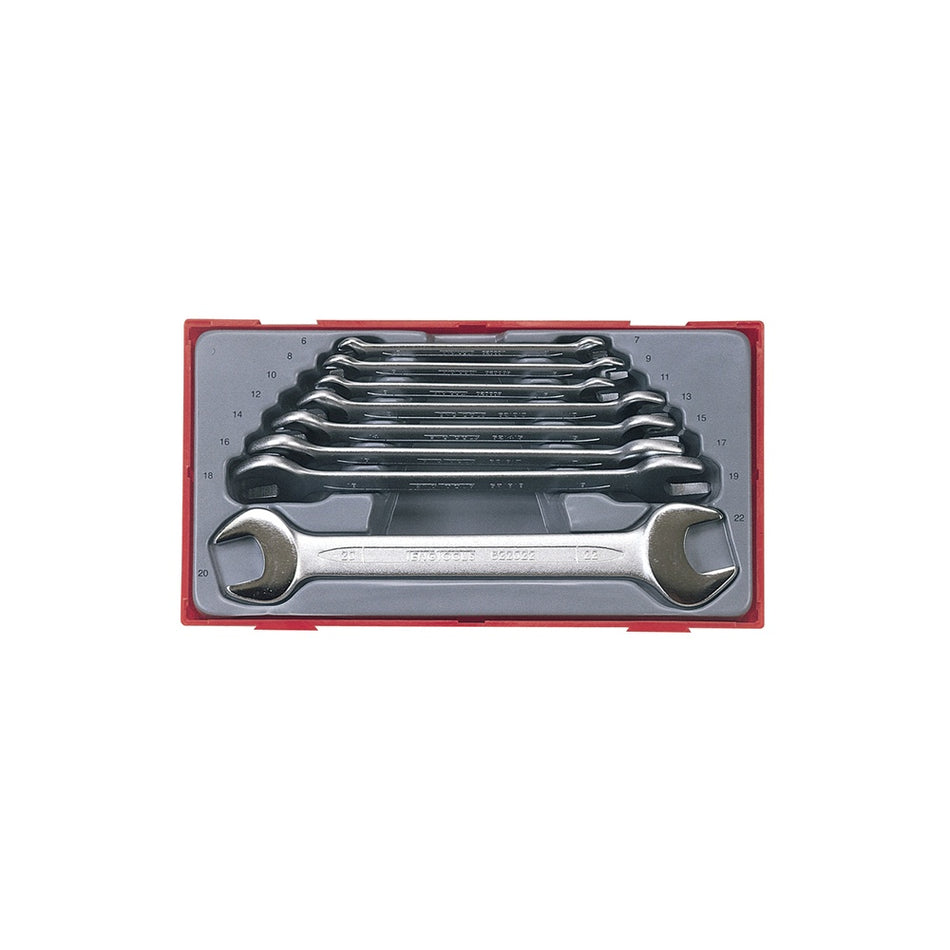 Teng TT6208 8 Piece Metric Open End Spanner Set