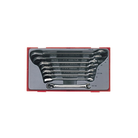 Teng TT6508R Ratchet Combination Spanner Set 8pc Metric