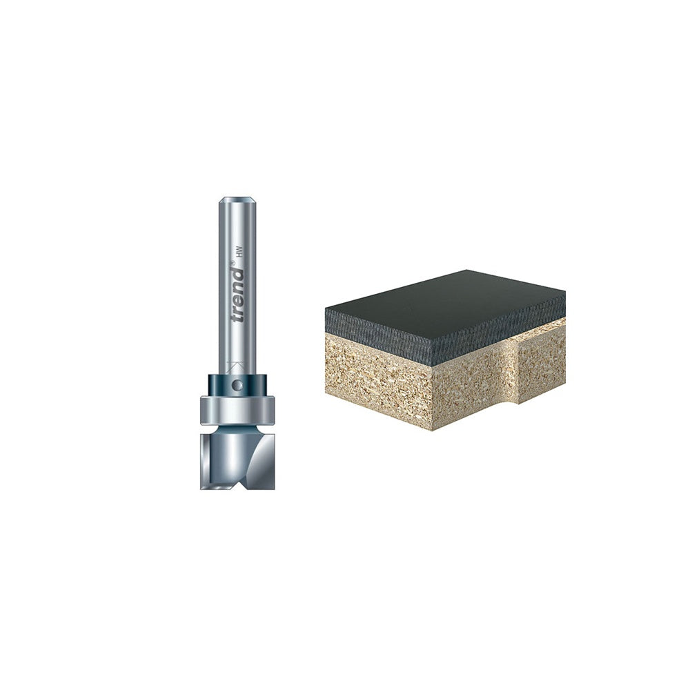 Trend 46/95 x 1/4 TCT 90??? Shank Mounted Template Profiler 12.7 x 25.4mm