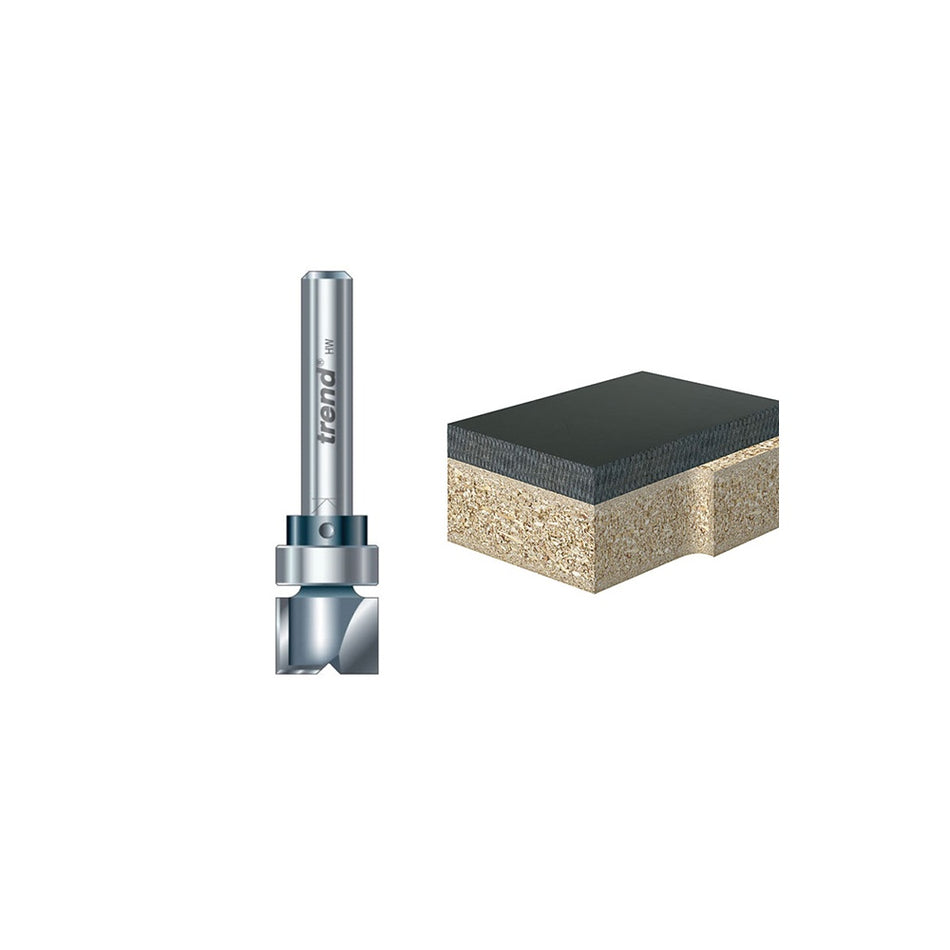 Trend 46/95 x 1/4 TCT 90??? Shank Mounted Template Profiler 12.7 x 25.4mm