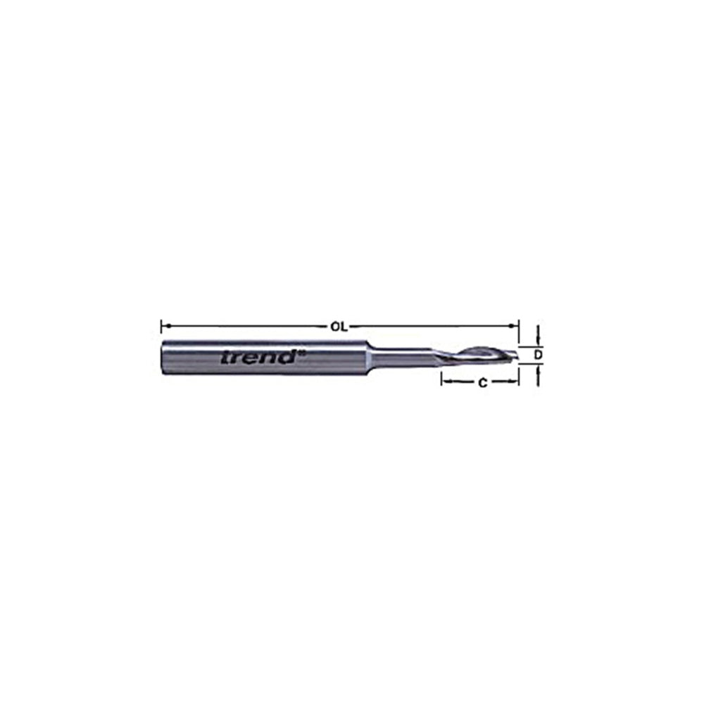 Trend 50/19 x 8mm HSSE Steele Helical Plunge Bit 5 mm
