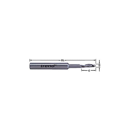 Trend 50/19 x 8mm HSSE Steele Helical Plunge Bit 5 mm