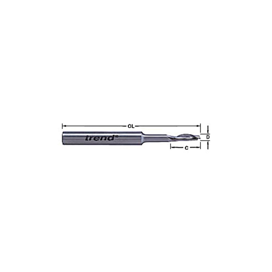 Trend 50/19 x 8mm HSSE Steele Helical Plunge Bit 5 mm