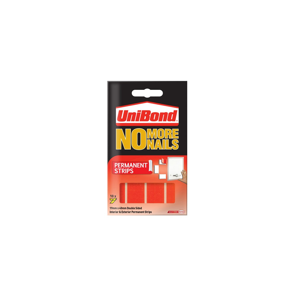 Unibond No More Nails Permanent Pads 19mm x 40mm (Pack of 10)
