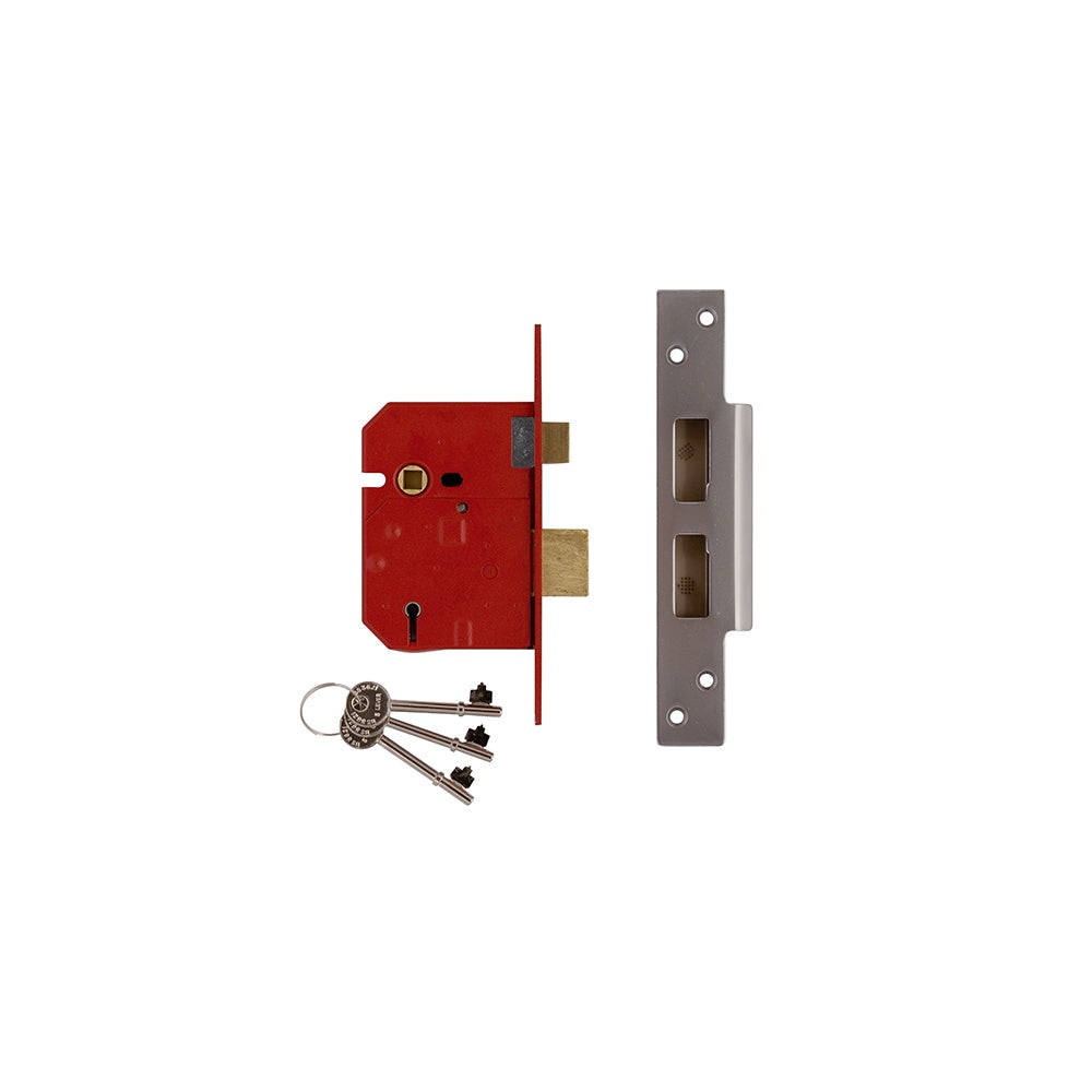 UNION 2234E 5 Lever BS Mortice Sashlock Plated Brass Finish 79.5mm 3in Box