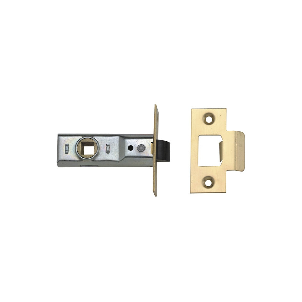 UNION Tubular Mortice Latch 2648 Silver Enamel 76mm 3in Box