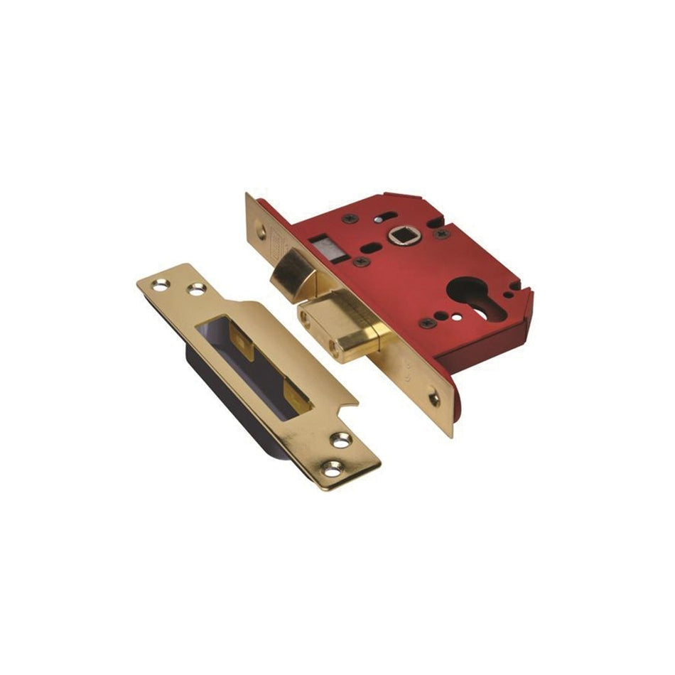 UNION StrongBOLT 22EU EUS-PB-3.0 Euro Sashlock Plated Brass 81mm 3in