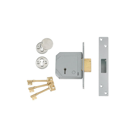 UNION 3G114E 5 Lever Mortice Deadlock C-Series 67mm 2.5in Satin Brass