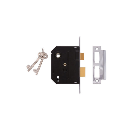 UNION 2295 2 Lever Mortice Sashlock Chrome Finish 63mm 2.5in Visi