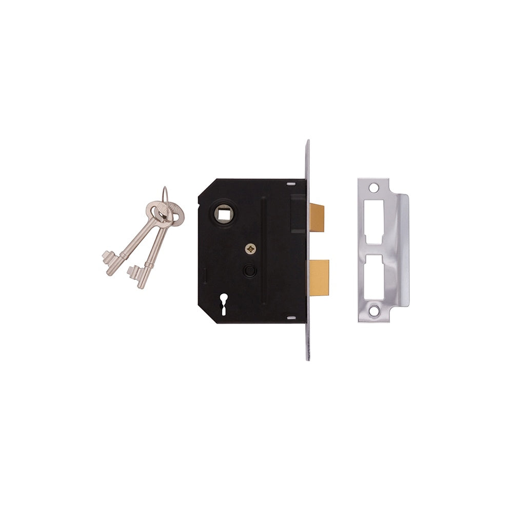 UNION 2295 2 Lever Mortice Sashlock Chrome Finish 76mm 3in Visi
