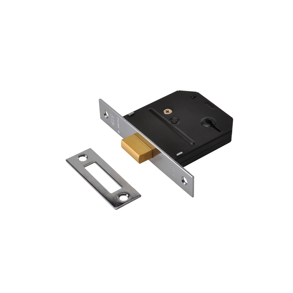 UNION ES-DL Polished Brass Essentials 3 Lever Mortice Deadlock 79mm 3in Visi