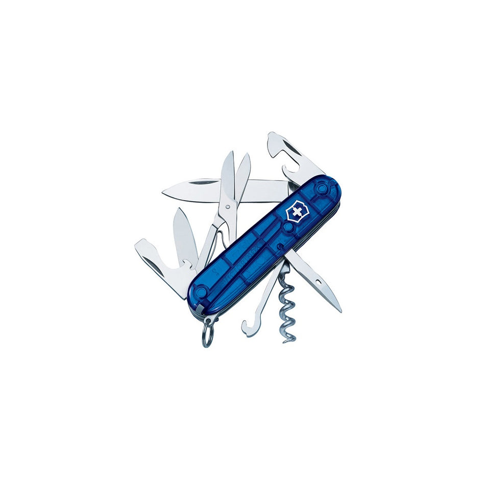 Victorinox Climber Swiss Army Knife Translucent Blue Blister