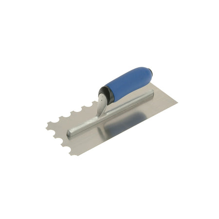Vitrex Professional Notched Adhesive Trowel Round 20mm Stainless Steel 11in x 4.1/2in