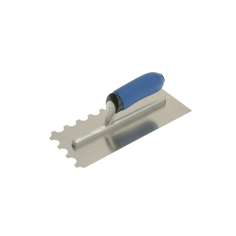 Vitrex Professional Notched Adhesive Trowel Round 20mm Stainless Steel 11in x 4.1/2in