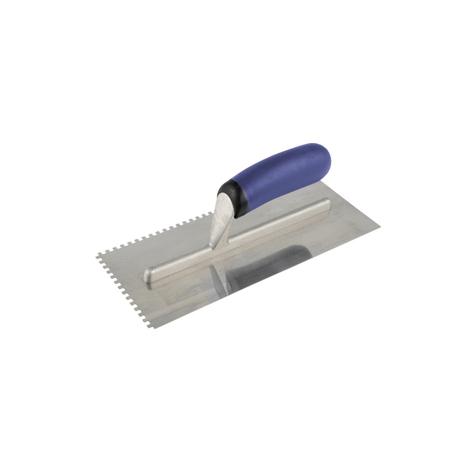 Vitrex Professional Notched Adhesive Trowel Square 4mm Stainless Steel 11in x 4.1/2in