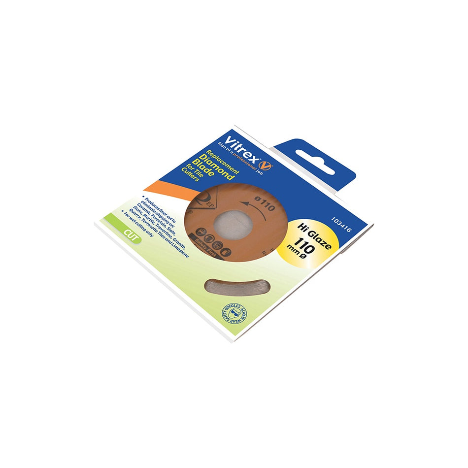 Vitrex 10 3416 Diamond Blade Hi Glaze 110mm