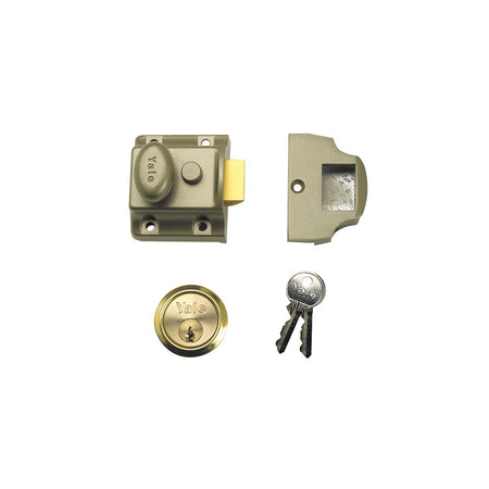 Yale Locks 706 Traditional Nightlatch 40mm Backset ENB Finish Box