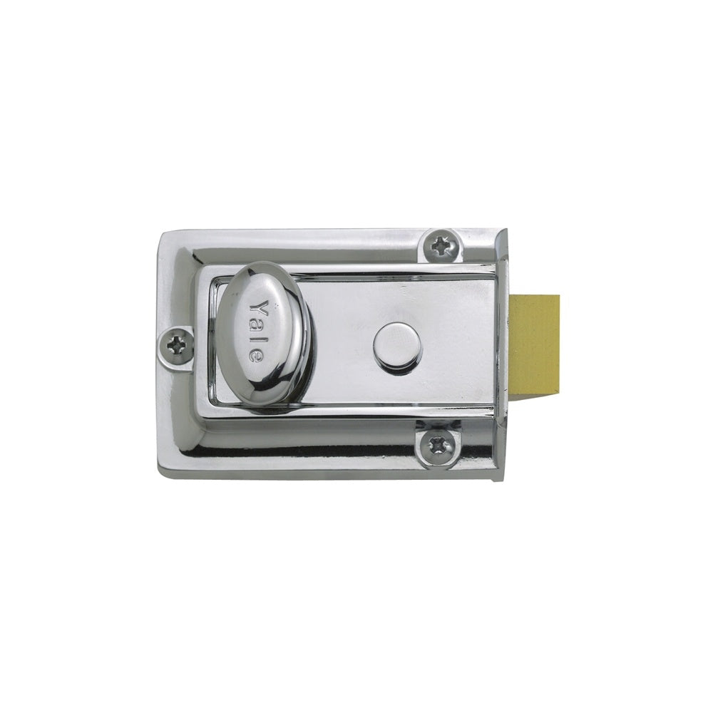 Yale Locks 77 Traditional Nightlatch 60mm Backset Chrome Finish Box