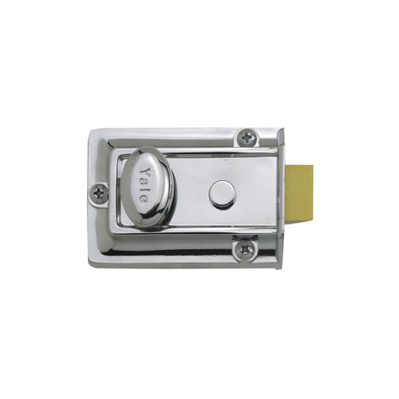 Yale Locks 77 Traditional Nightlatch 60mm Backset Chrome Finish Box