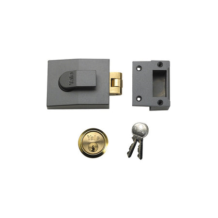 Yale Locks 81 Rollerbolt Nightlatch 60mm Backset DMG Finish Box