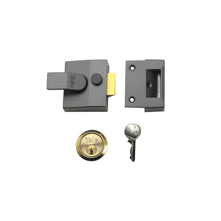 Yale Locks 85 Deadlocking Nightlatch 40mm Backset DMG Finish Box