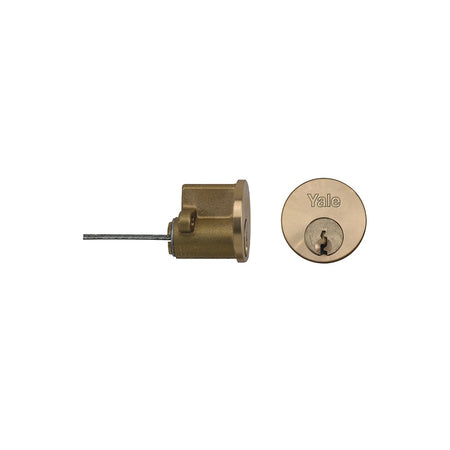 Yale Locks P1109 Replacement Rim Cylinder & 2 Keys Polished Brass Finish Visi