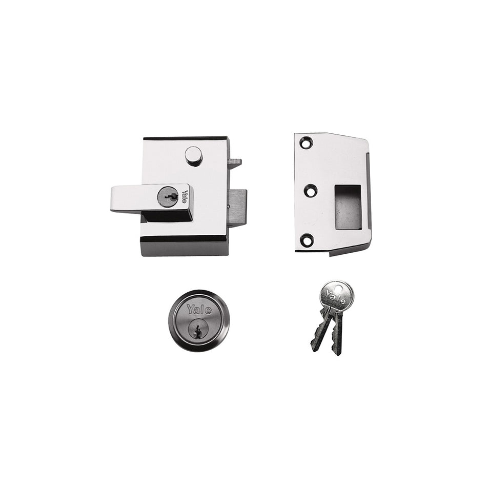 Yale Locks P2 Double Security Nightlatch 40mm Backset DMG/PB Finish Visi